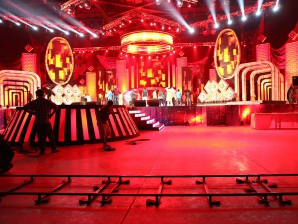 The Set Being Erected