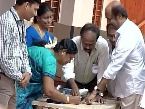 Photo: Rajinikanth Casts His Vote