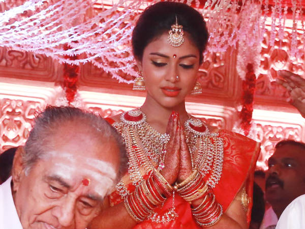 Amala Paul's Namaste To The Guests 