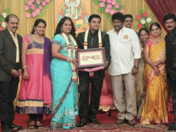 Parthepan At Swaminathan's Son's Wedding Reception