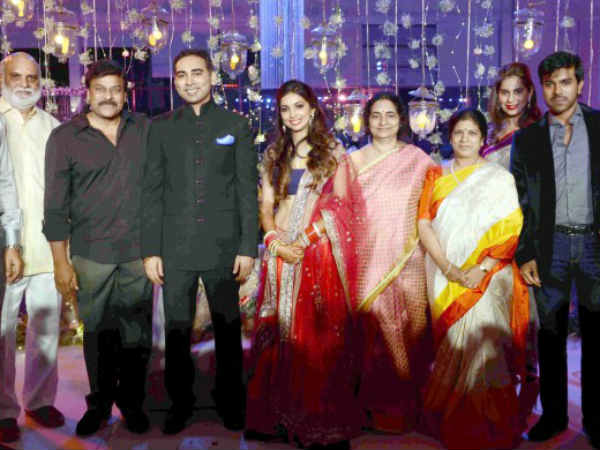 Chiranjeevi Family At K Raghavendra Rao's Son Wedding Reception