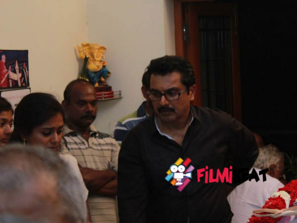 Sarathkumar At Balachander's Residence